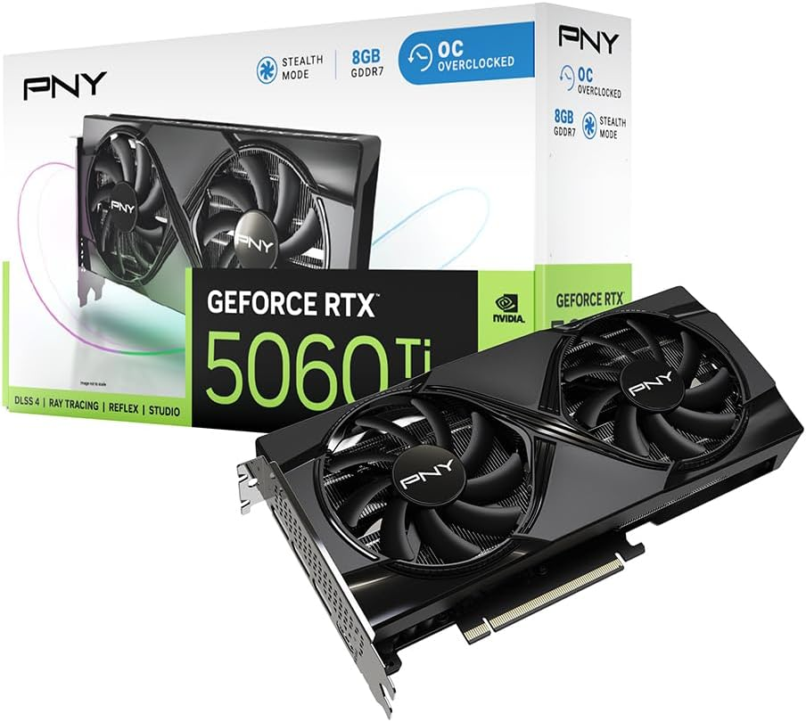 PNY RTX 5060 Ti 8GB GDDR7 Dual Fan - Graphics Card PNY RTX 5060 Ti 8GB GDDR7 Dual Fan - Graphics Card